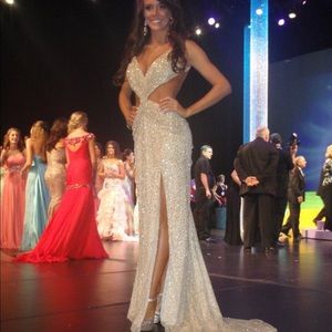 COPY - Sherri Hill Gold fully beaded gown